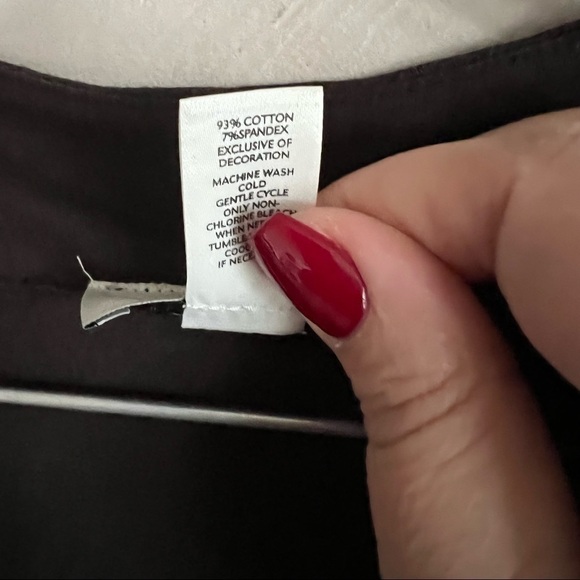 Ann Taylor Loft Petites Brown Embroidered V Neck Top - Picture 6 of 6